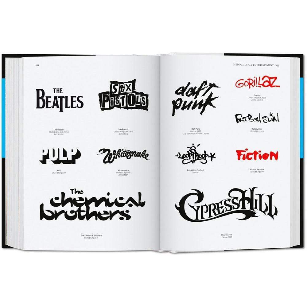 Taschen Logo Design, livre d’art. cette encyclopédie réunit environ 4.500 marques, ainsi que des informations sur les designers, l’année de création, le pays et la société