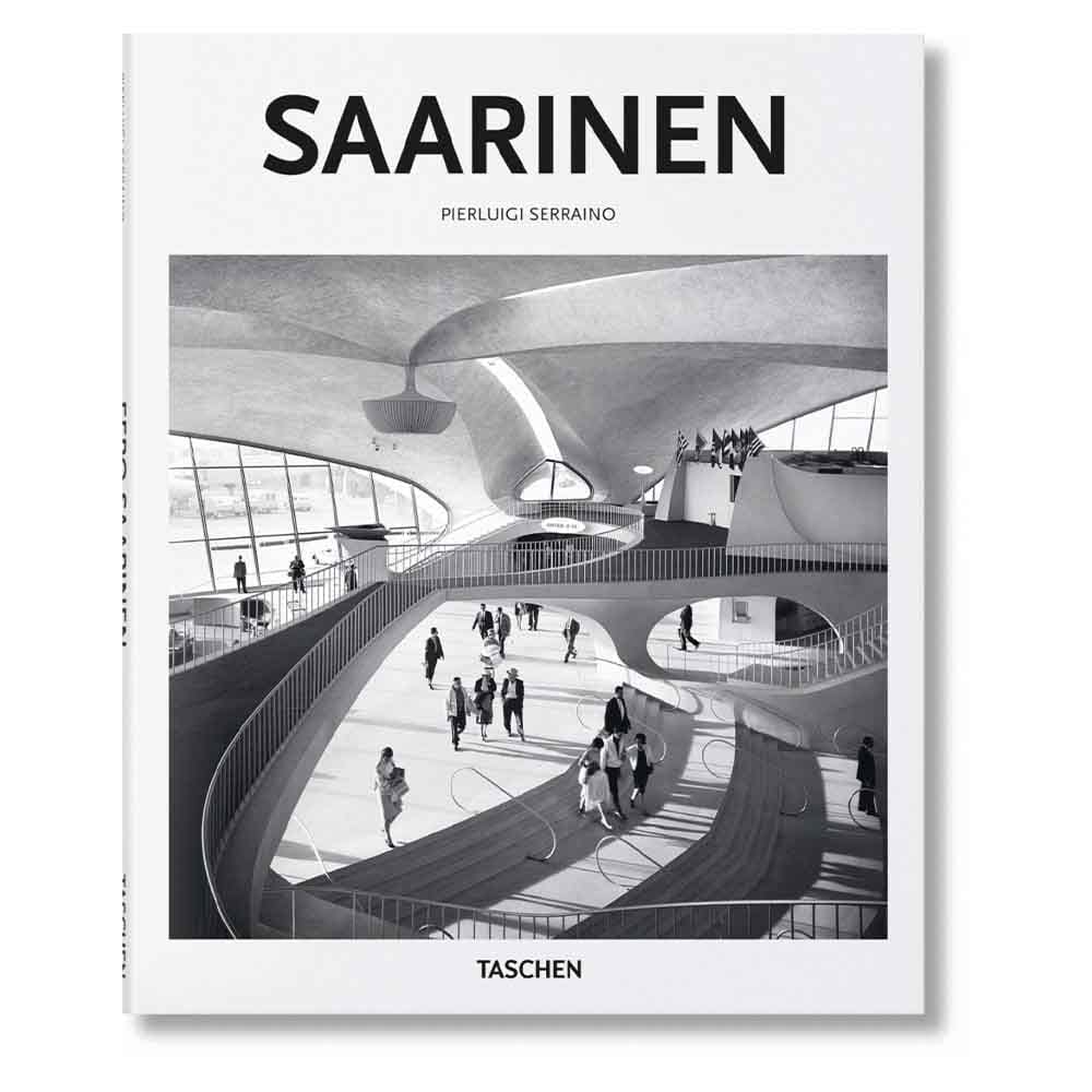 Taschen Saarinen, livre d’art. Des omniprésentes chaises et tables Tulip de Knoll au terminal TWA de l'aéroport JFK à New York, Eero Saarinen a été l'un des plus grands créateurs d'espace du XXe siècle