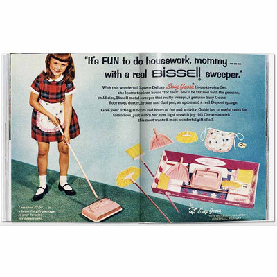Taschen Toys, livre d’art. Ce catalogue exhaustif rassemble 100 années de publicités pour des classiques impérissables et des lubies oubliées