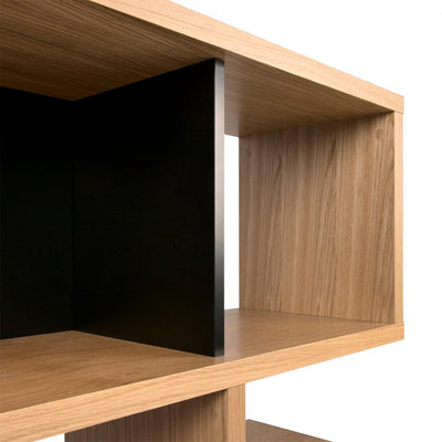 TemaHome London 001, bibliothèque d’une hauteur de 100 cm, en bois, chêne / noir
