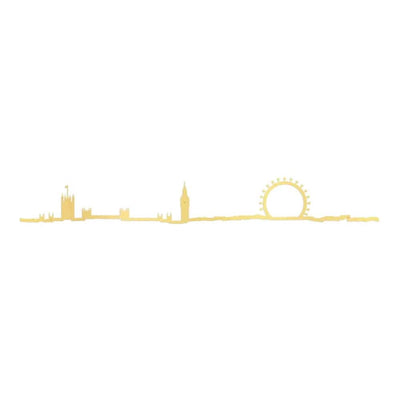 The Line Londres, objet de décoration représentant une ville, en métal, doré / moyenne