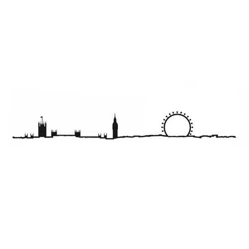 The Line Londres, objet de décoration représentant une ville, en métal, noir / moyenne ou grande