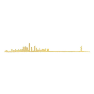The Line New York, objet de décoration représentant une ville, en métal, doré / moyenne