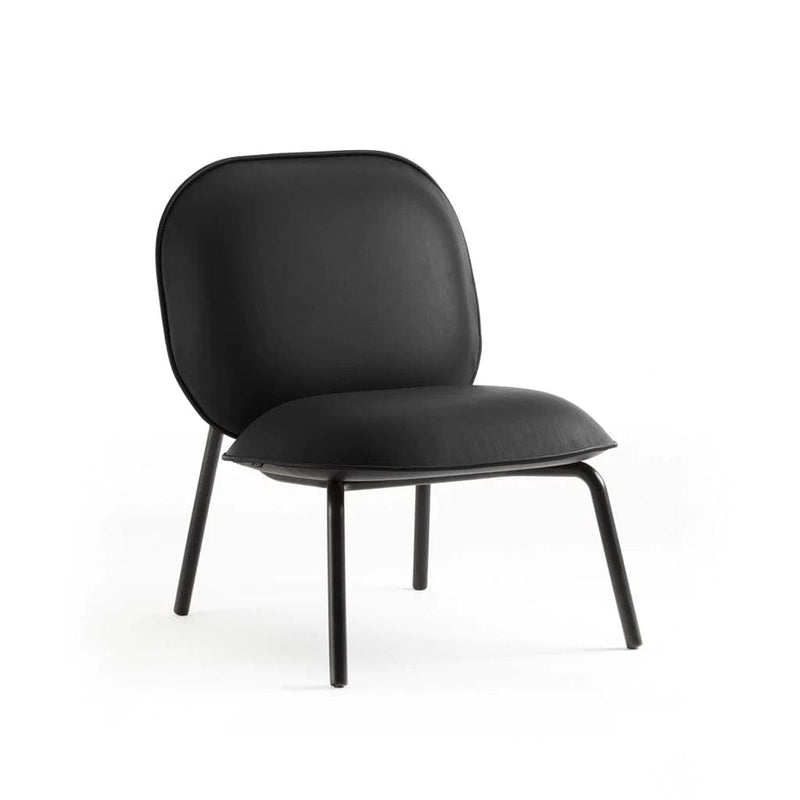 TOOU Tasca, chaise lounge, en cuir écologique, noir