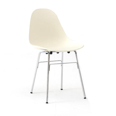 TA par TOOU Design, chaise d'intérieur multifonctionnelle, base chrome, assise crème