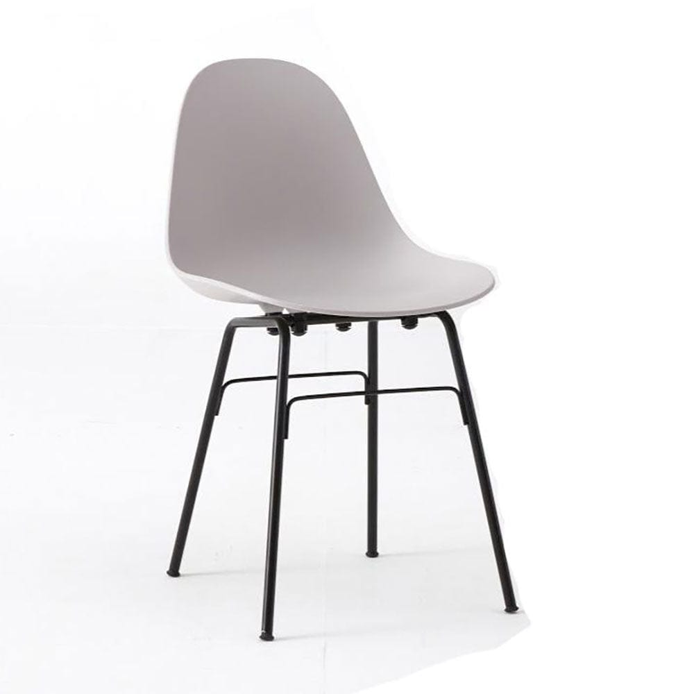 TA par TOOU Design, chaise d'intérieur multifonctionnelle, base noir, assise gris clair