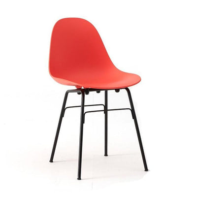 TA par TOOU Design, chaise d'intérieur multifonctionnelle, base noir, assise rouge