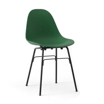 TA par TOOU Design, chaise d'intérieur multifonctionnelle, base noir, assise verte foncé