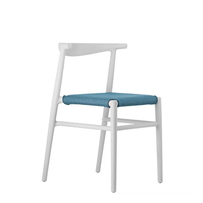 TOOU Joi TwentyFour, chaise à dîner pour usage intérieur et extérieur, en polypropylène et tissu, blanc / bleu
