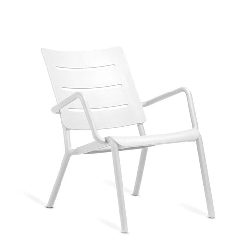 TOOU OUTO, chaise lounge pour usage intérieur et extérieur, en polypropylène, blanc