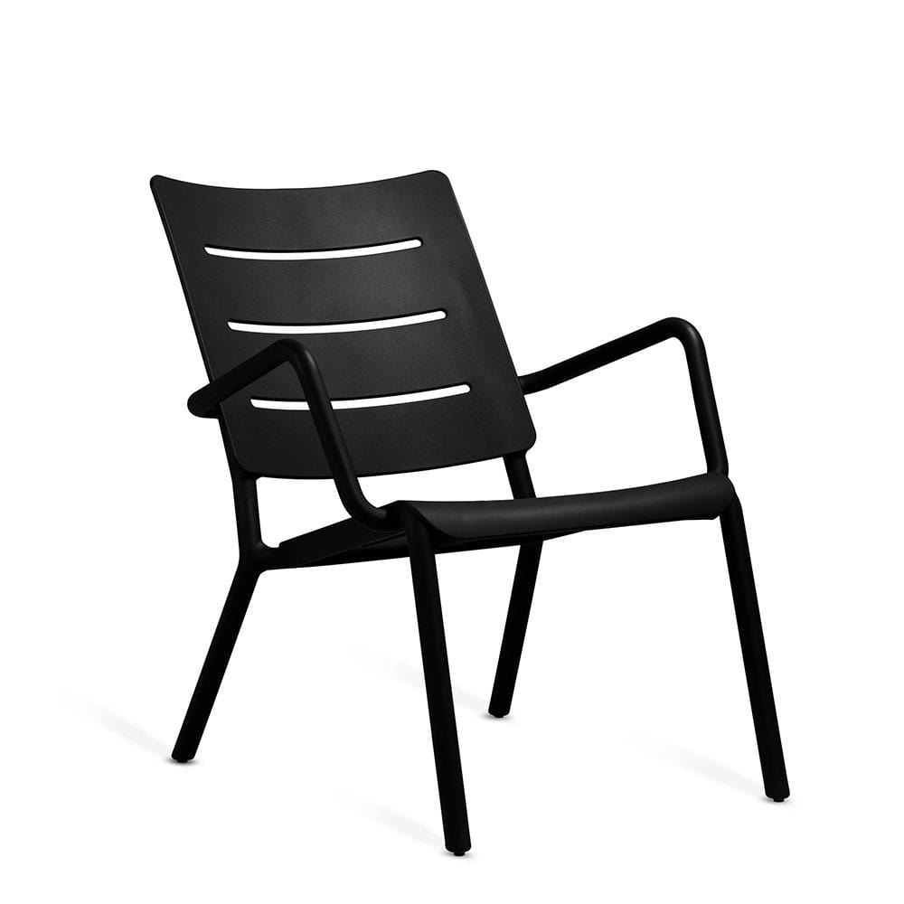 TOOU OUTO, chaise lounge pour usage intérieur et extérieur, en polypropylène, noir