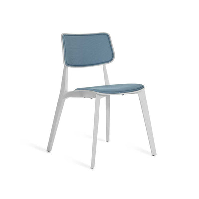 TOOU Stellar rembourrée, chaise à dîner pour usage intérieur et extérieur, en polypropylène, blanc, bleu