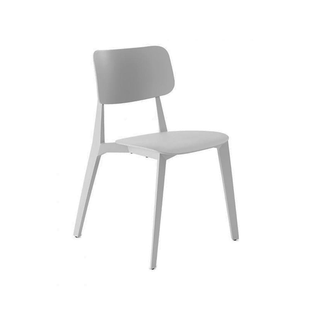 TOOU Stellar, chaise à dîner pour usage intérieur et extérieur, en polypropylène, blanc