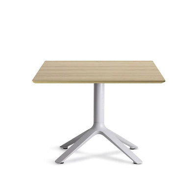 TOOU EEX, table d'appoint, plateau carré, en bois naturel, base gris clair