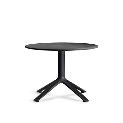 TOOU EEX, table d'appoint ronde pour l'intérieur et l'extérieur, en métal et polypropylène, noir