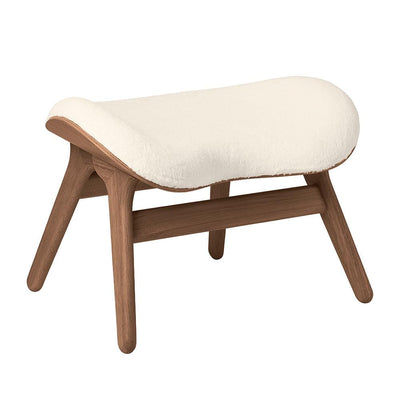 Umage A Conversation Piece, ottoman pour accompagner le fauteuil, en bois et polyester,  blanc teddy, chêne foncé