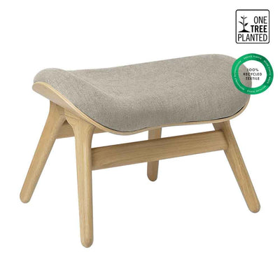 Umage A Conversation Piece, ottoman pour accompagner le fauteuil, en bois et polyester,  sable blanc, chêne