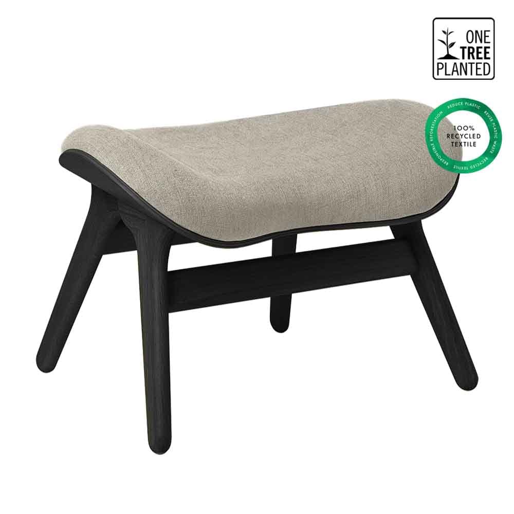 Umage A Conversation Piece, ottoman pour accompagner le fauteuil, en bois et polyester,  sable blanc, chêne noir
