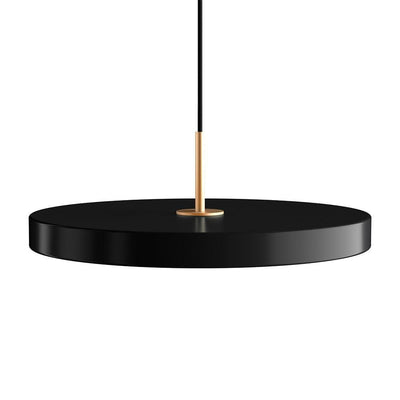 Umage Asteria, lampe suspendue LED ronde, en acier et acrylique,  noir, laiton
