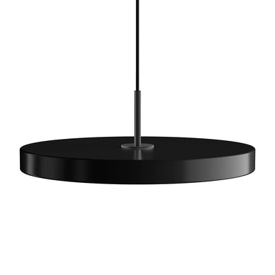Umage Asteria, lampe suspendue LED ronde, en acier et acrylique,  noir, noir