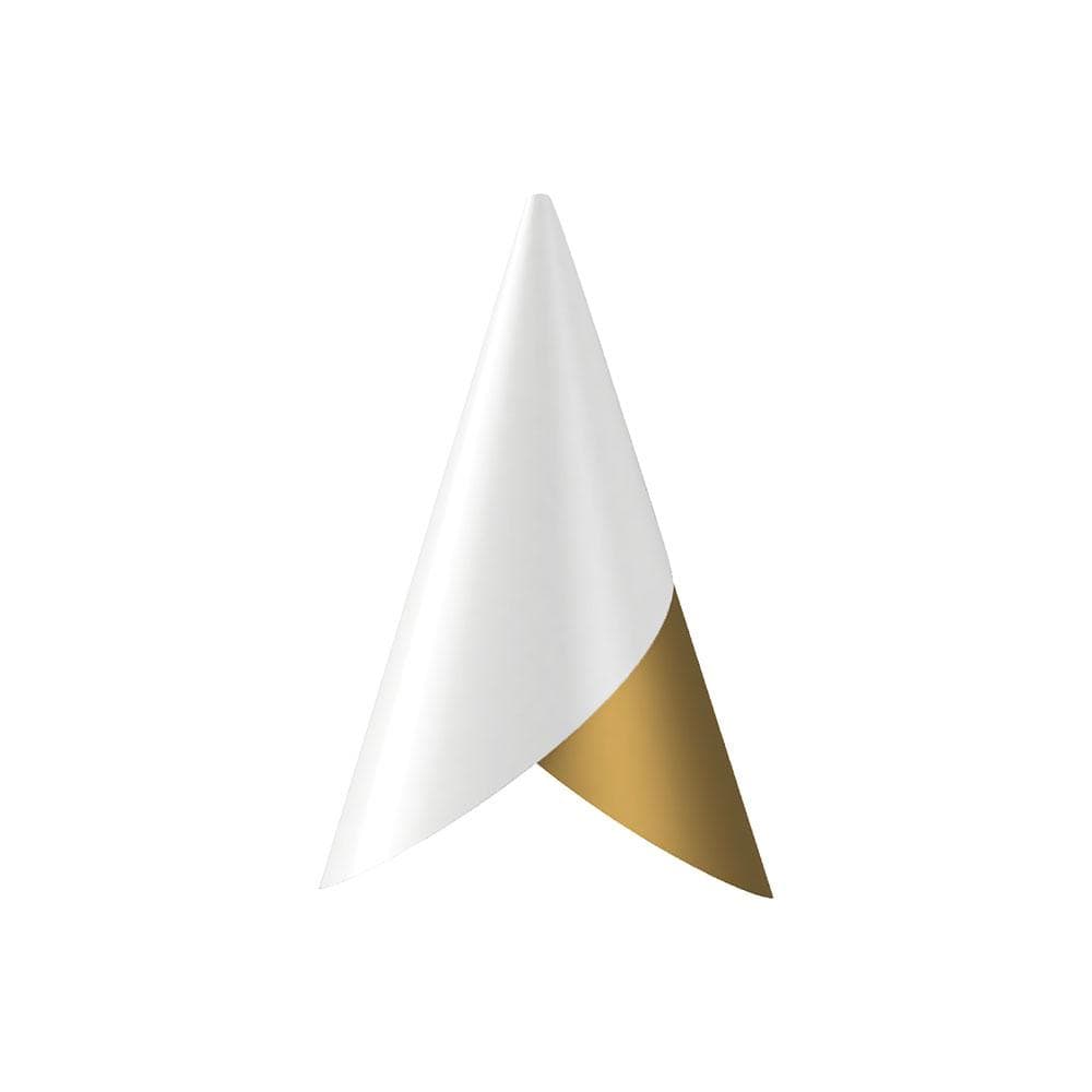 Umage Cornet, abat-jour en forme de cône, en aluminium, blanc / laiton