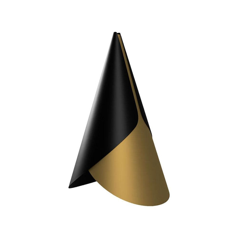 Umage Cornet, abat-jour en forme de cône, en aluminium,  noir / laiton