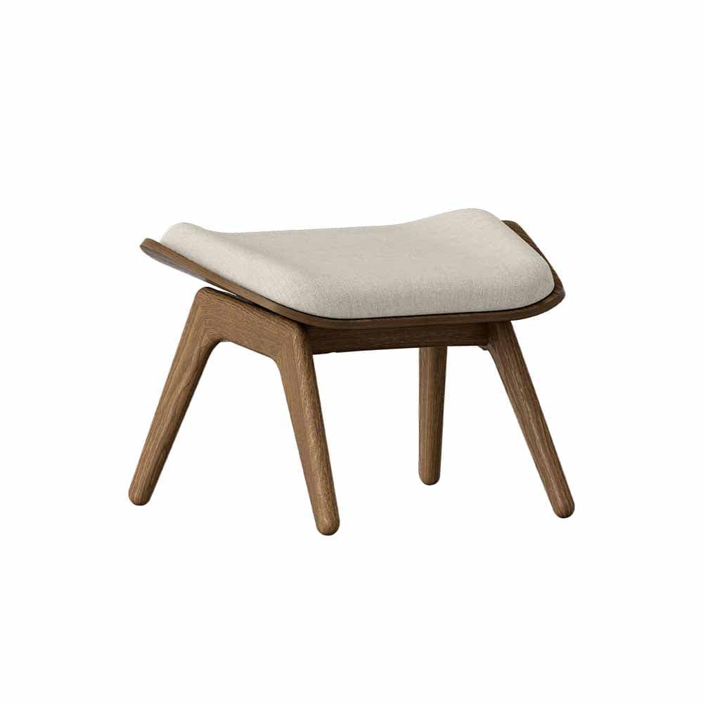 Umage The reader, ottoman pour accompagner le fauteuil, en bois et polyester, sable blanc, chêne foncé