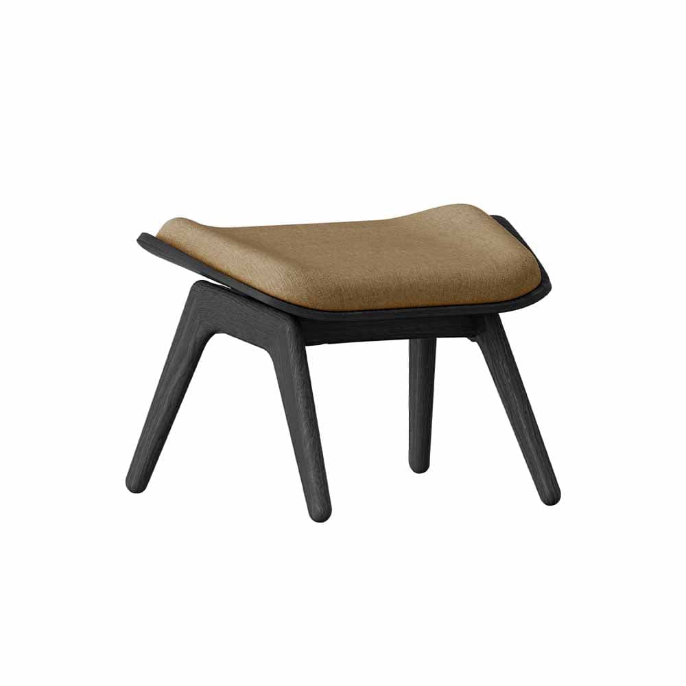 Umage The reader, ottoman pour accompagner le fauteuil, en bois et polyester, sucre brun, chêne noir