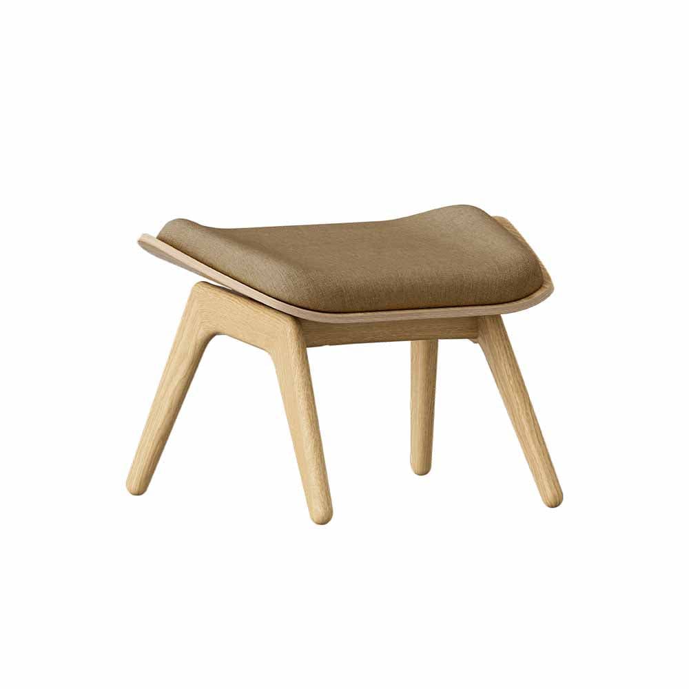 Umage The reader, ottoman pour accompagner le fauteuil, en bois et polyester, sucre brun, chêne