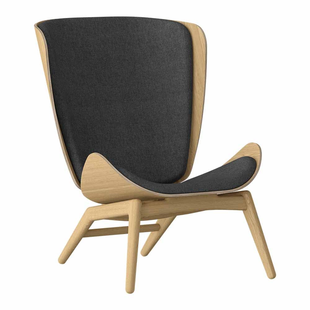 Umage The reader, fauteuil avec dossier haut, en bois et polyester,  ombre, chêne