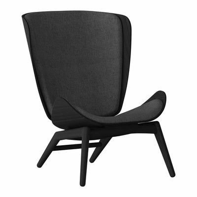 Umage The reader, fauteuil avec dossier haut, en bois et polyester,  ombre, chêne noir