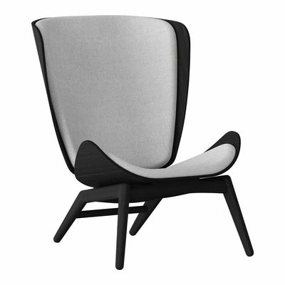 Umage The reader, fauteuil avec dossier haut, en bois et polyester,  sterling, chêne noir