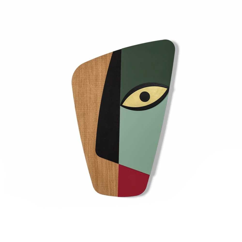 Umasqu Abstrasso, masque décoratif à accrocher au mur, en bois, #2